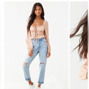 Satin crop top
